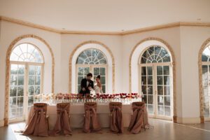 red and pink wedding flowers